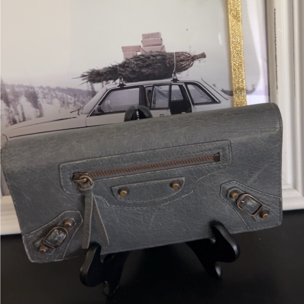 BALENCIAGA Anthracite Leather Wallet